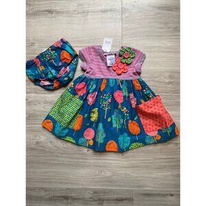 Bonnie Baby Flower Patchwork Dress Bloomers Floral